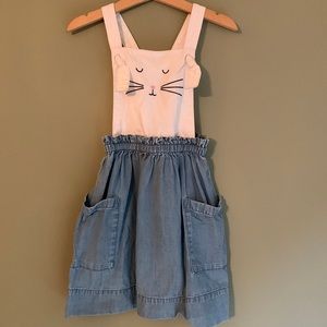 Hanna Andersson bunny dress and tights - size 110 - 5T (tights 110/120 size 5-7)